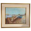 Image 1 : Vancouver - Tony Bruno, "Empty Boat - Adriatic Coast", Oil on Canvas, H24' x W28" with Frame