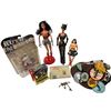 Image 1 : Vancouver - Assorted Pop Culture Collectibles: Babe Ruth Figure, Wonder Woman Figure, Camp Hat with