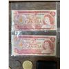 Image 2 : Vancouver - Box full of foreign Coins & Collection of 5 Bills (Malaysia/1954 2$ Canadian Dollars) &