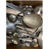 Image 3 : Vancouver -  Box full of assorted Silver Plated Cutlery & Serving (some with stamps)