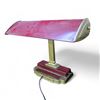 Image 1 : Vancouver - Vintage Art Deco Industrial Red & Gold Banker Table Desk Lamp