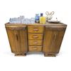 Image 1 : Vancouver - Vintage 1940's Art Deco Sideboard with Curved Front Panels, approx. 52" x 20" x 38"