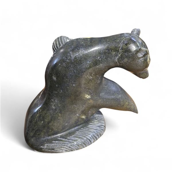 Vancouver - Soapstone Esquimo Inuit Art Bear (Hears slightly broken), approx. 5" H