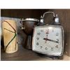 Image 3 : Vancouver - Group of assorted Vintage Decorative items includes Polaris Mechanical Alarm Clock, Figu