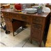 Image 1 : Vancouver - Vintage 6-Drawers Kneehole Colonial Revival Style Desk (approx. 48" x 24" x 32")