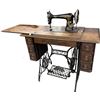 Image 1 : Vancouver - Antique Singer Treadle Sewing Machine Set w/ Cast Iron Base