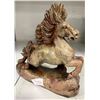 Image 2 : Vancouver - Decorative Chinese Stone Carving Galloping Horses, approx. 8" W x 7" H
