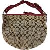 Image 1 : Vancouver - Vintage Fashion Coach Pink Signature Hobo Bag (No COA - Not Authenticate)