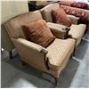 Image 2 : Vancouver - Pair of 2 Antiques Upholstered French Provincial Armchairs
