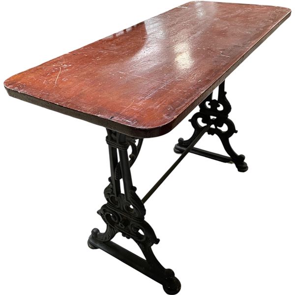 Vancouver - Antique Industrial Cast Iron Sewing Machine Base Table (approx. 44" x 19" x 30")
