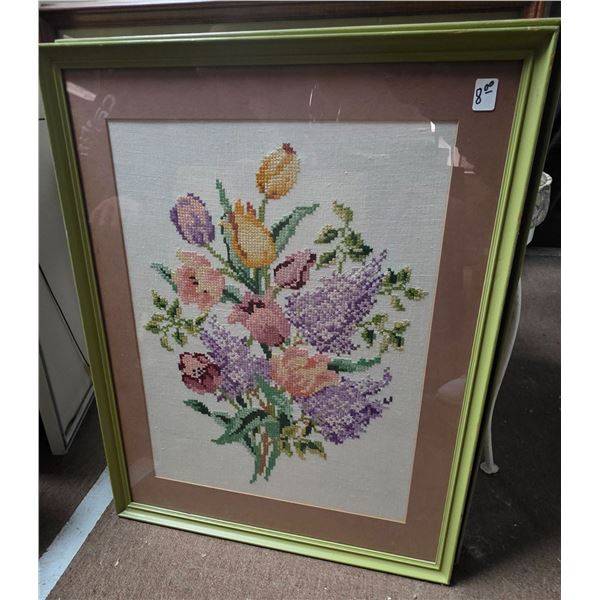 Needlework artwork, embroidery, tapestry