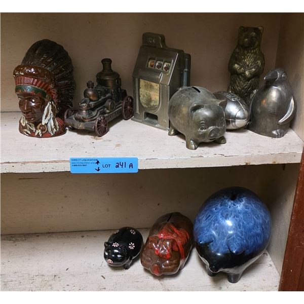 Antique piggy banks