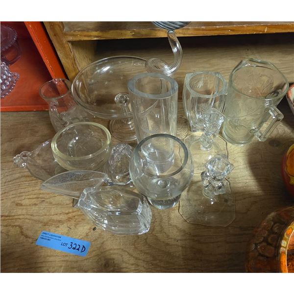 Engraved glass misc.