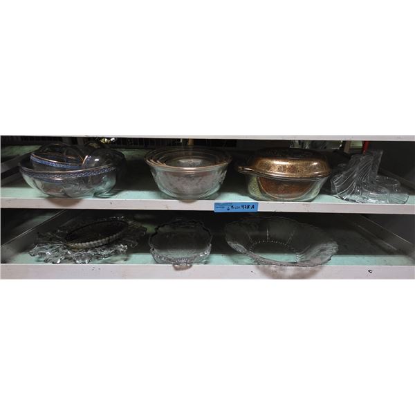 Misc. glass dishware (two sets)