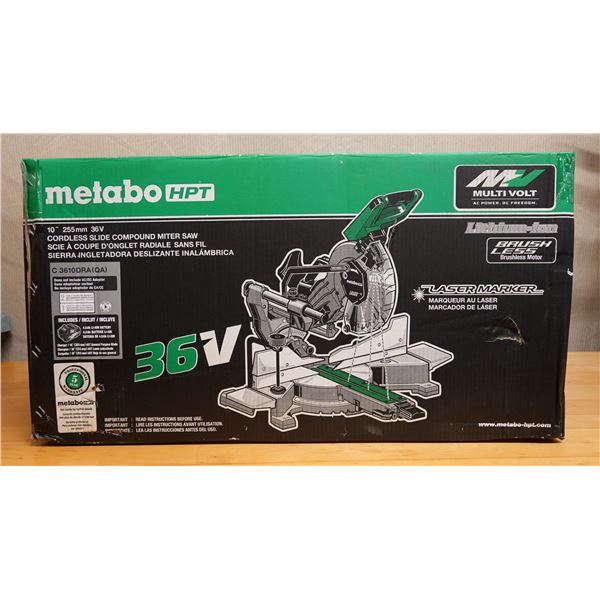 Metabo HPT C3610DRA (QA) Cordless Slide Compound Miter Saw w/ Battery (no adapter) New in Box