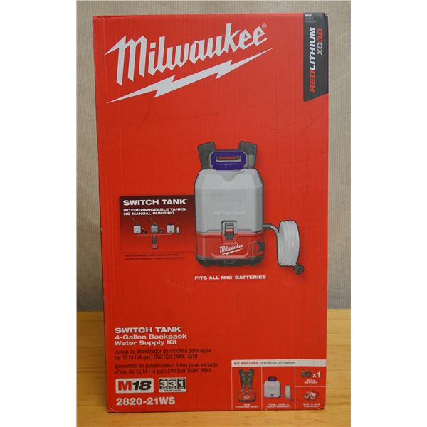 Milwaukee 2820-21WS SWITCH Tank 4 Gallon Backpack Water Supply Kit w/ Battery & Charger New in Box
