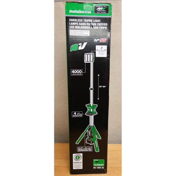 Metabo HPT UB18DG Q4 Cordless Tripod Light w/ AC Adapter (no battery or charger) New in Box