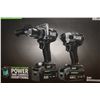 Image 2 : Flex FXM202-2G Hammer Drill & Impact Driver Kit w/ 2 Batteries & Charger New in Box