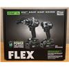 Image 1 : Flex FXM202-2G Hammer Drill & Impact Driver Kit w/ 2 Batteries & Charger New in Box