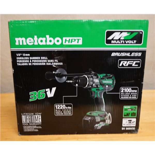 Metabo HPT DV36DA(G) Cordless Hammer Drill w/ 2 Batteries, Charger & Case New in Box