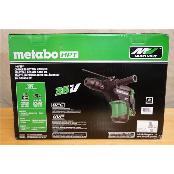Metabo HPT DH3640DA Q2 Cordless Rotary Hammer w/ Side Handle & Carry Case New in Box (Tool Only)