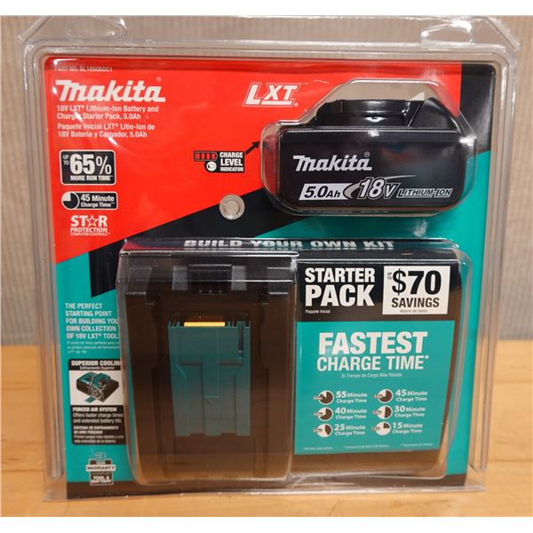 Makita BL18508BDC1 LXT 18V Battery & Charger Starter Pack New