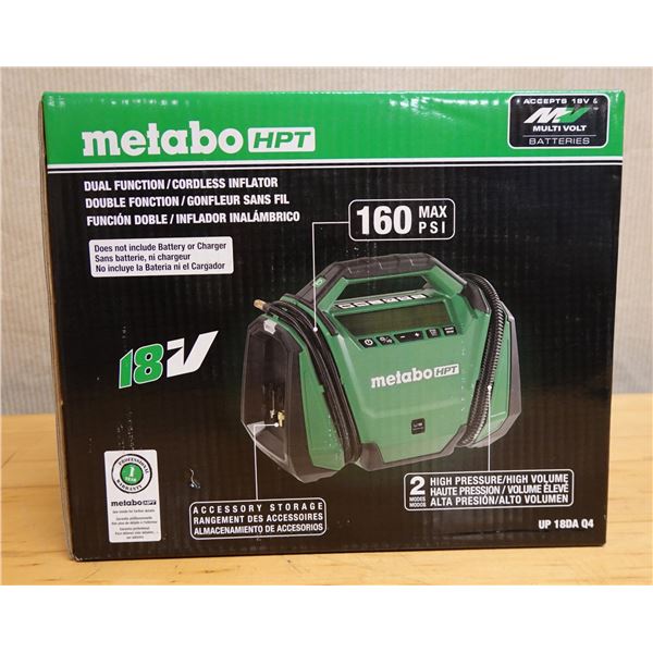 Metabo HPT UP18DA Q4 Dual Function Cordless Inflator New in Box (Tool Only)
