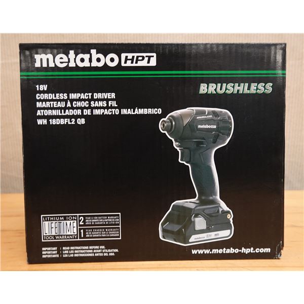 Metabo HPT WH18DBFL2 QB Cordless Impact Driver w/ Battery & Charger New in Box