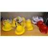 Image 1 : Qty Approx. 15 Yellow & Red Construction Hard Hats New