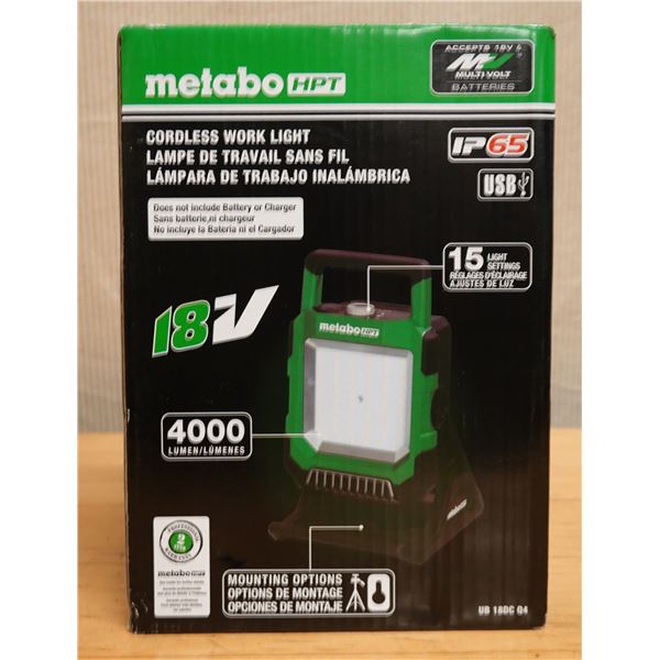 Metabo HPT UB18DC Q4 Cordless Work Light New in Box (Light Only)