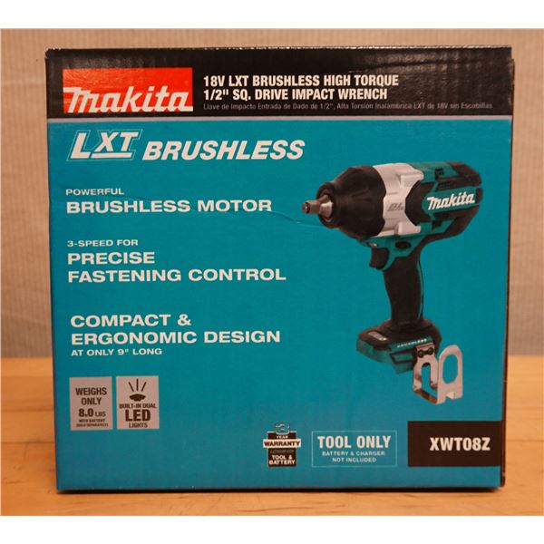 Makita XWT08Z High-Torque Impact Wrench New in Box (Tool Only)