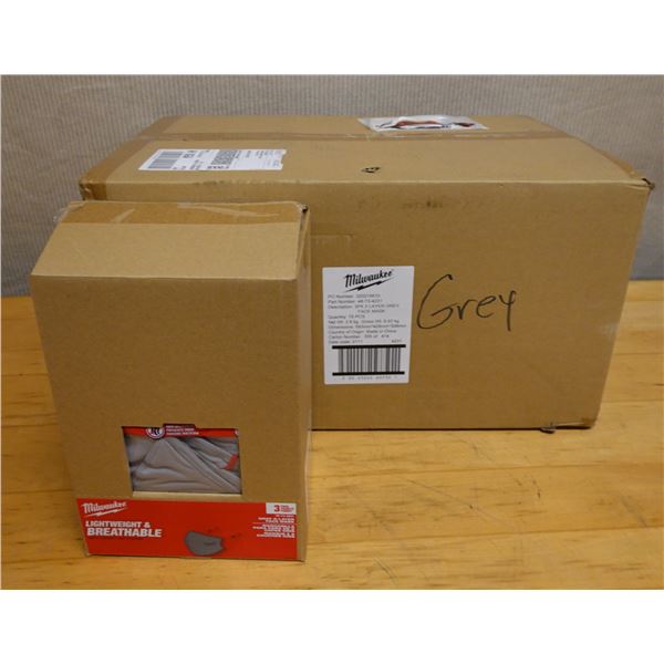 Qty 72 Milwaukee 48-73-4231 Grey 2-Layer Face Masks New in Box