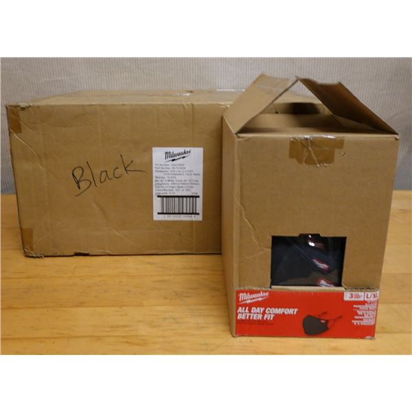 Qty 72 Milwaukee 48-73-4238 Black 2-Layer Face Masks New in Box