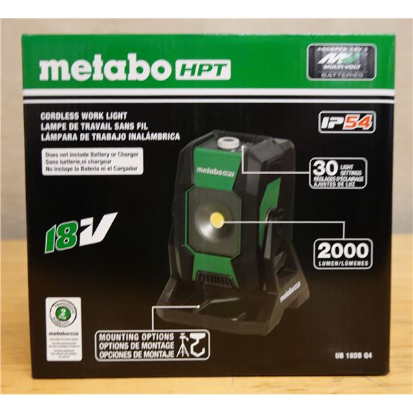 Metabo HPT UB18DB Q4 Cordless Work Light New in Box (Tool Only)