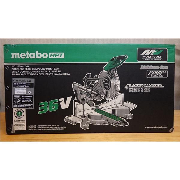 Metabo HPT C3610DRA (QA) Cordless Slide Compound Miter Saw w/ Battery (no adapter) New in Box