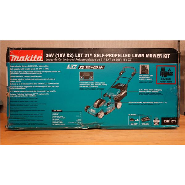 Makita XML11CT1 LXT 21" Self-Propelled Lawn Mower Kit w/ 4 Batteries & Charger New in Box