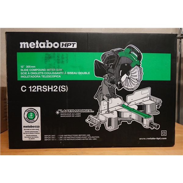 Metabo HPT C12RSH2(S) Slide Compound Miter Saw New in Box (Tool Only)