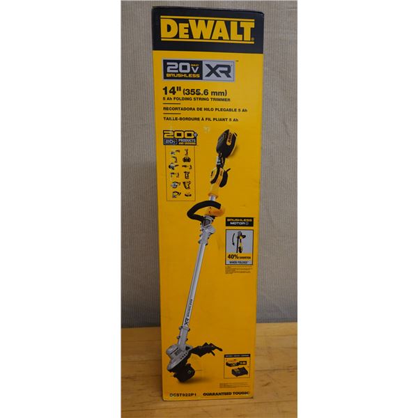 DeWalt DCST922P1 Folding String Trimmer w/ Battery & Charger New in Box