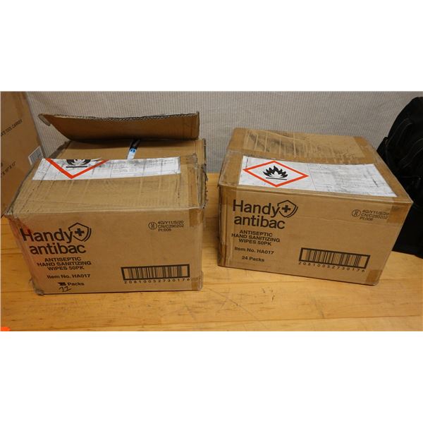 Qty 48 Handy Antibac HA017 Antiseptic Hand Sanitizing Wipes 50 pk New
