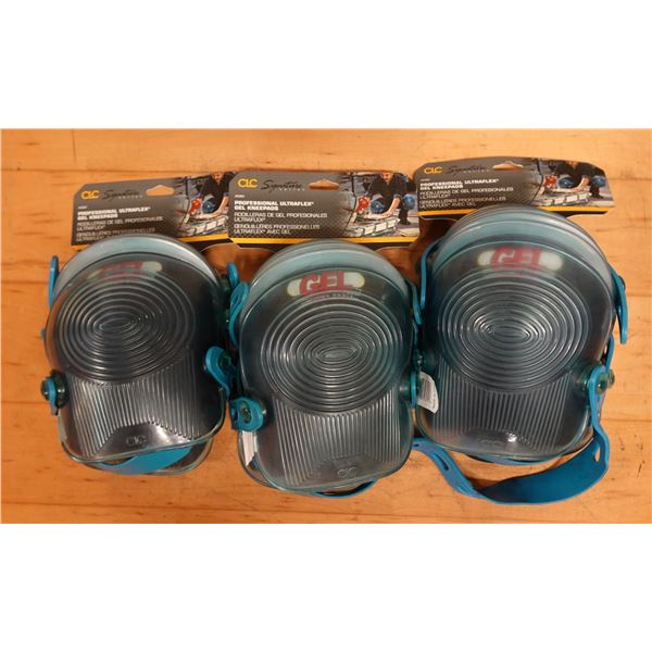 Qty 3 CLC #G361 Professional Ultraflex Gel Kneepads New in Package