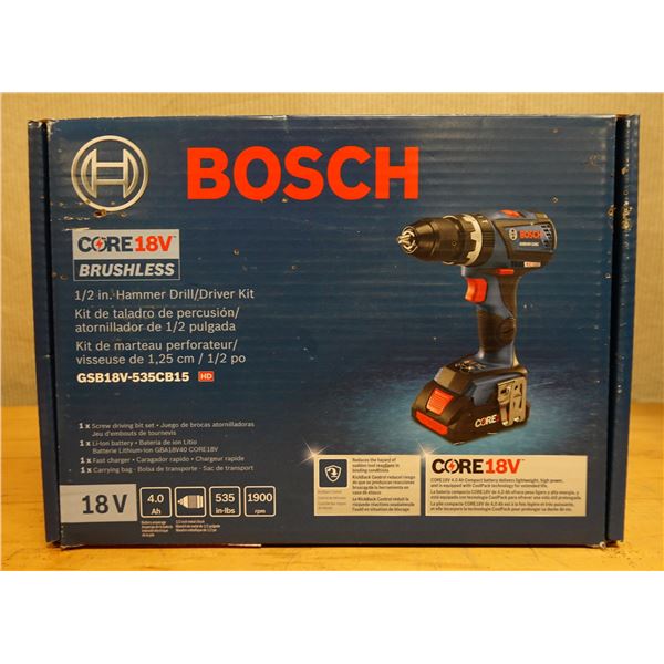 Bosch GSB18V-535CB15 Hammer Drill/Driver Kit w/ Battery & Charger New in Box