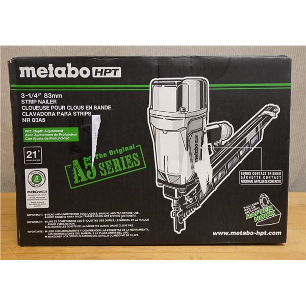 Metabo HPT NR83A5 Strip Nailer w/ Rafter Hook New in Box (Tool Only)
