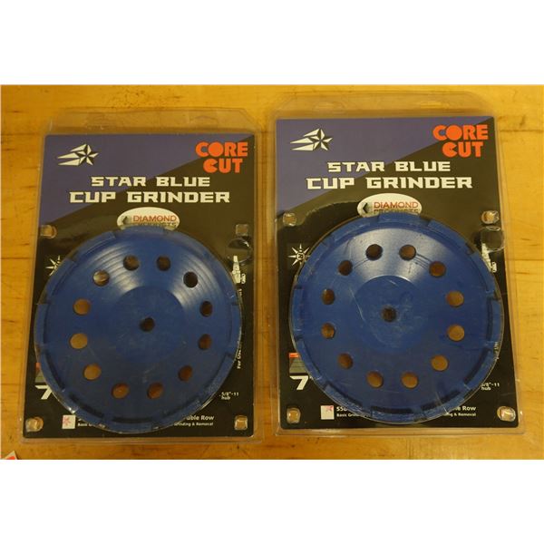 Qty 2 Core Cut S5B Star Blue Single Row Cup Grinder New in Package