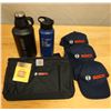 Image 1 : Qty 3 Bosch Ball Caps, 2 Water Bottles & Utility Tote