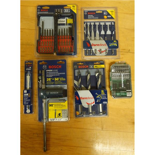 Multiple Bosch Daredevil & Spade Bits, Extraction Bit, Drill Bit Sets, Nail Strike Wood Bit New in P