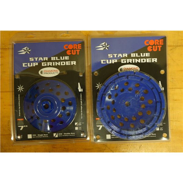 Qty 2 Core Cut S5B Star Blue Single Row Cup Grinder New in Package