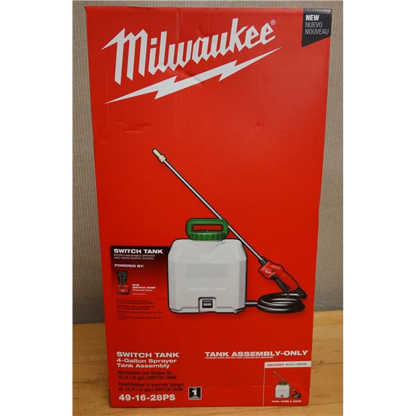 Milwaukee 49-16-28PS Switch Tans 4-Gallon Sprayer Assembly New in Box (Tank Assembly Only)