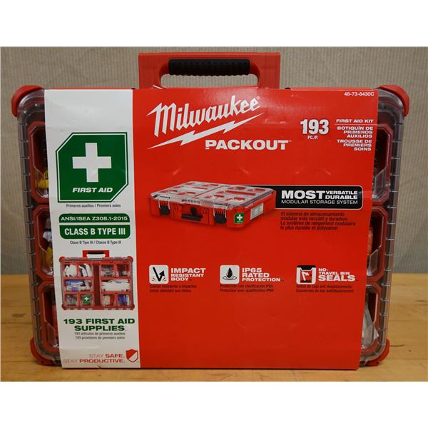 Milwaukee 48-73-8430C PackOut 193-pc First Aid Kit New in Hard Case
