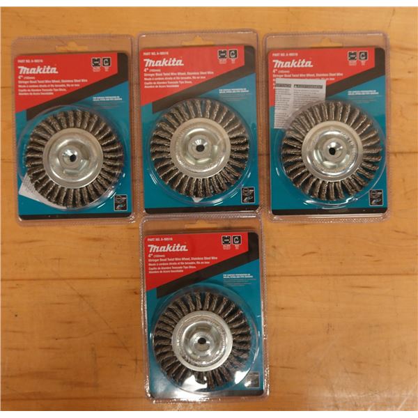 Qty 4 Makita A-98516 Stringer Bead Twist Wire Wheels New in Package