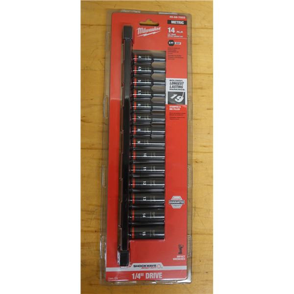 Milwaukee 49-56-7003 Metric 14-pc Impact Socket Set New in Package